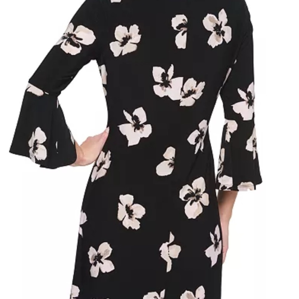 Tommy Hilfiger Floral Print Bell Sleeve Mini Dress Size 8 - Picture 2 of 8